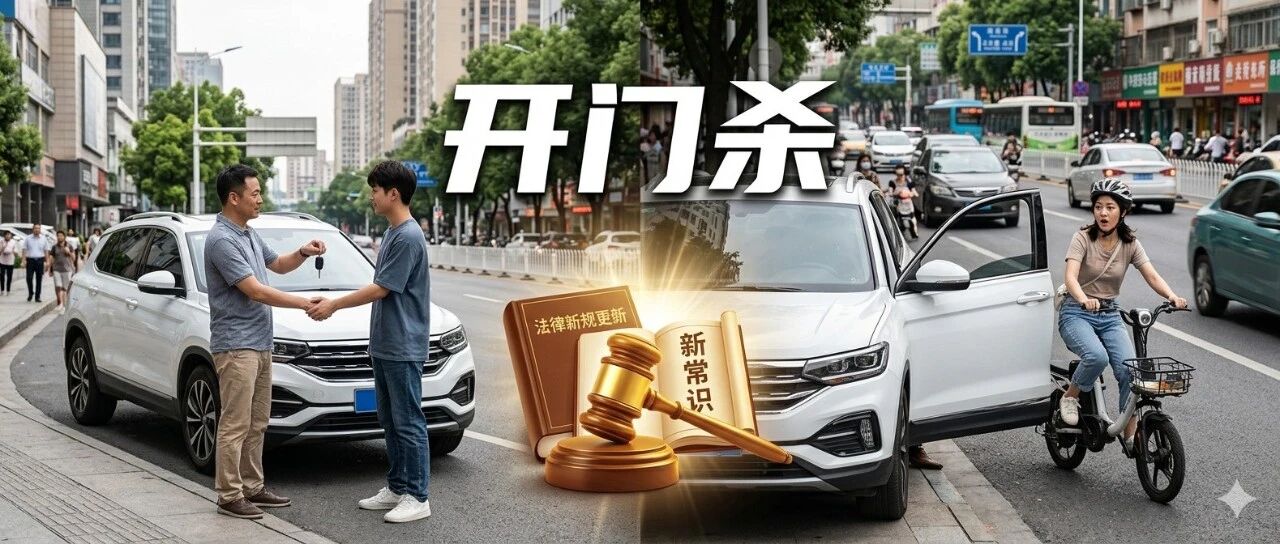 本月底实施新规，有关借车出事、开门杀，法律常识更新一下
